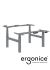 ergo duo rise bench van het topmerk ERGONICE® verkrijgbaar in wit, aluminium, antraciet en zwart frame