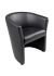 luxe bijzetstoel, fauteuil Romeo in zwart semi-leder|profeqprofessional.nl