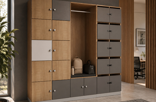 Hund Office Qbix 45 locker- en garderobecombinatie